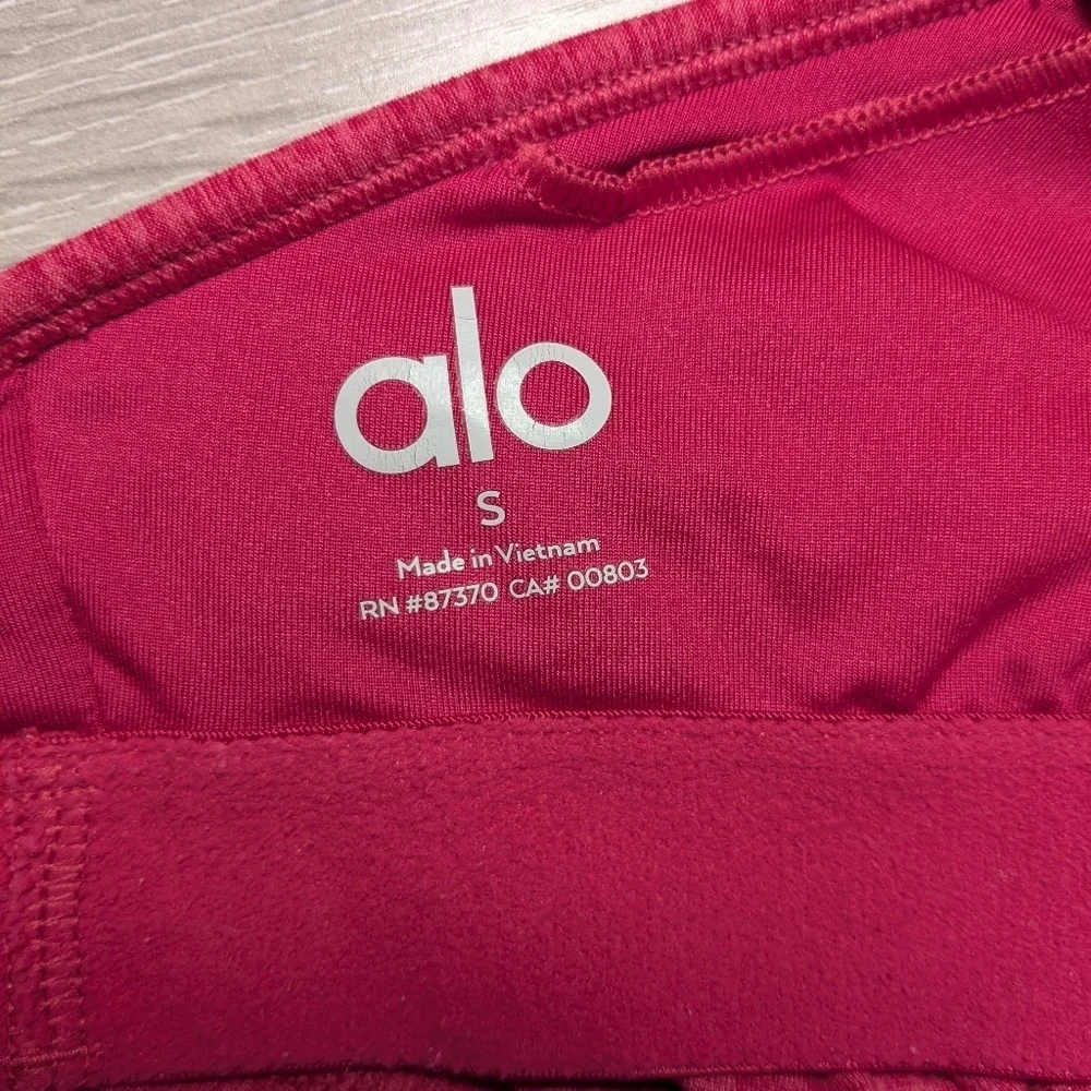 Alo Hot Pink Sleeveless V-Neck Alosoft Suns Out Onesie Romper SM